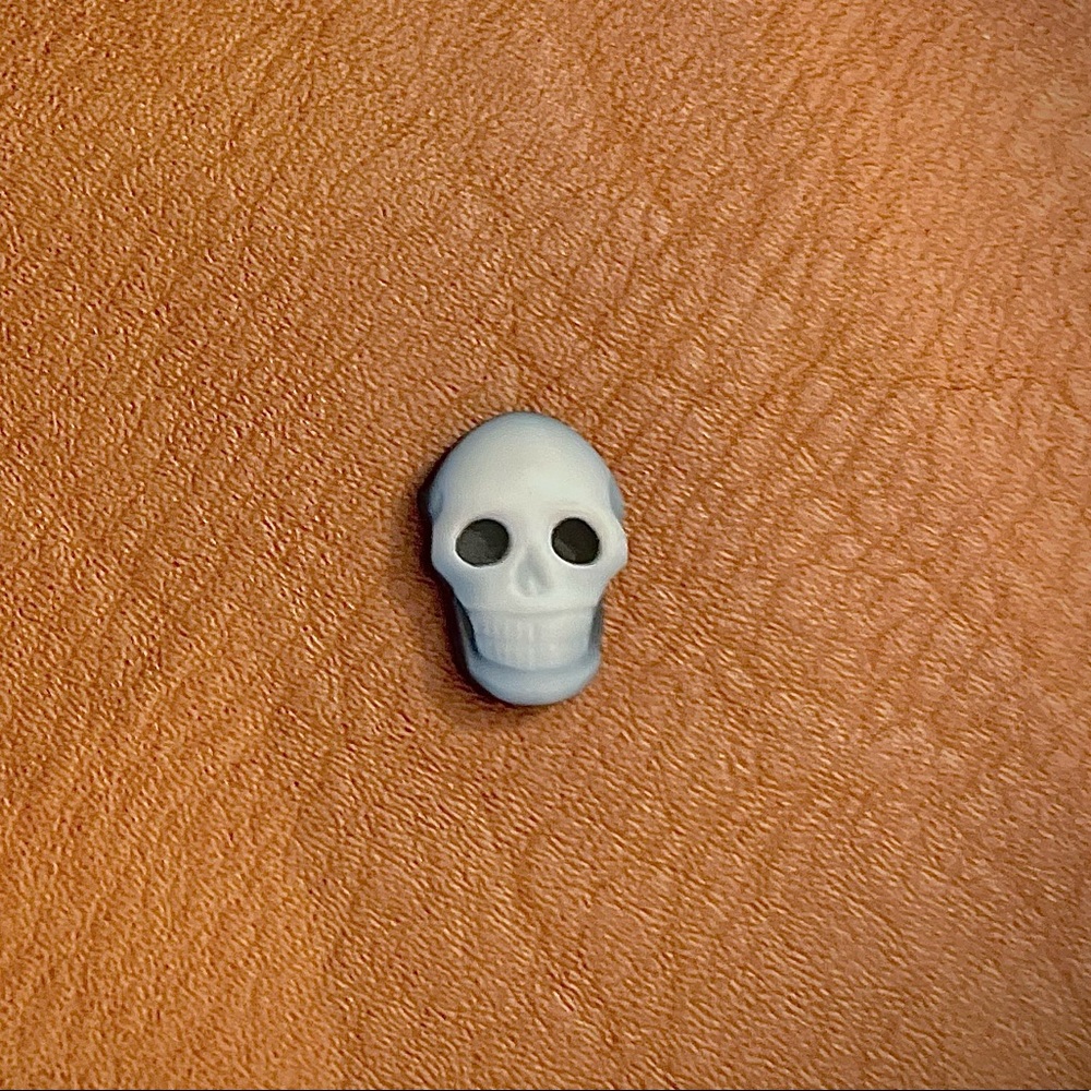 Black Agate Oval Skull Cameo